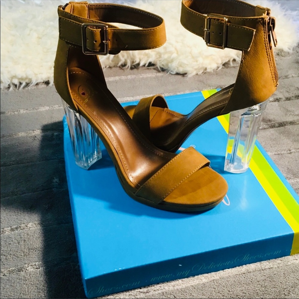 Open Toe Ankle Strap Heels - Picture 2 of 8
